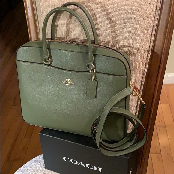 Coach Laptop Bag Briefcase Crossbody - Picture 6 of 8
